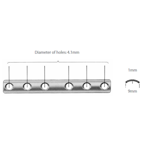 One Third Tubular Plates Orthomed Surgical Tools