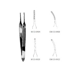 Graefe Eye Dressing Forceps | Curved 1x2 teeth