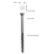 6.5MM Cancellous Screws (Partially Threaded - 32mm)