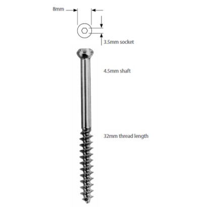 6.5MM Cancellous Screws (Partially Threaded - 32mm)