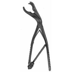 Ulrich Self Retaining Forceps | Angular 11" (280mm) (Swivel Jaw)