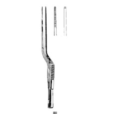 Cushing Bayonet Tissue Forceps | 7 1/4" (184mm) Serrated