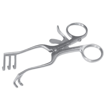 Deep Blade Small Weitlaner Retractor | 3 X 2 blunt prongs Blade depth 25mm