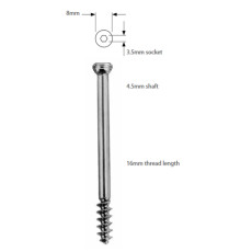 6.5MM Cancellous Screws (Partially Threaded - 16mm)