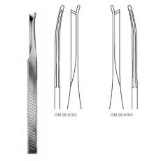Silver Osteotome | Curved, Guard Left